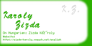 karoly zizda business card